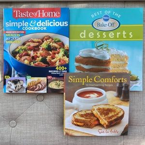 Pack of 3 Amazing Cookbooks 👩‍🍳🍳🍝🍰